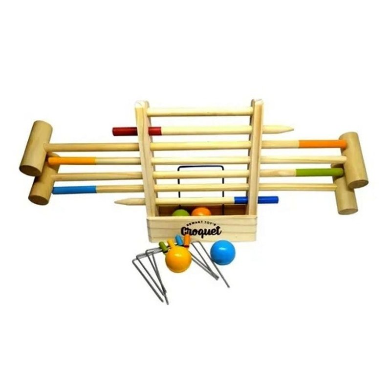 jogo de croquet em madeira newart