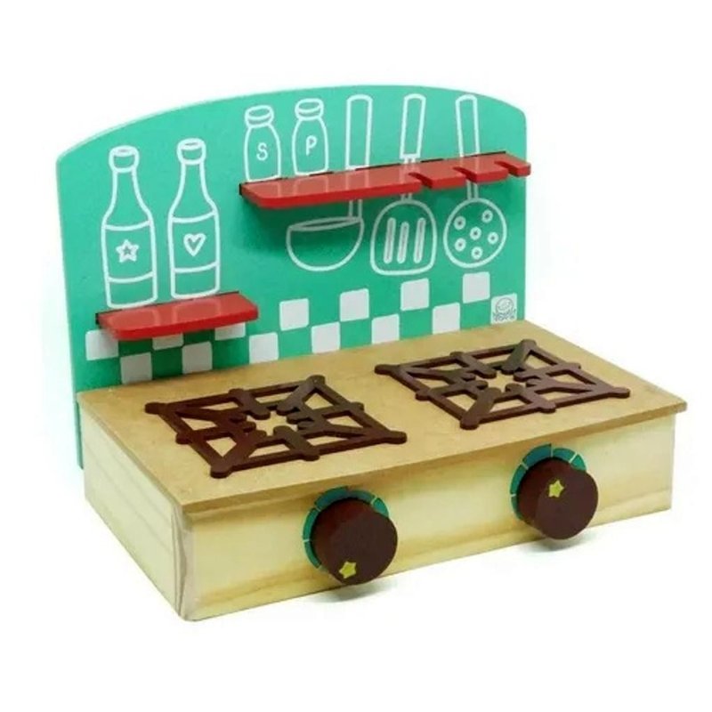 cooktop infantil de madeira newart toys