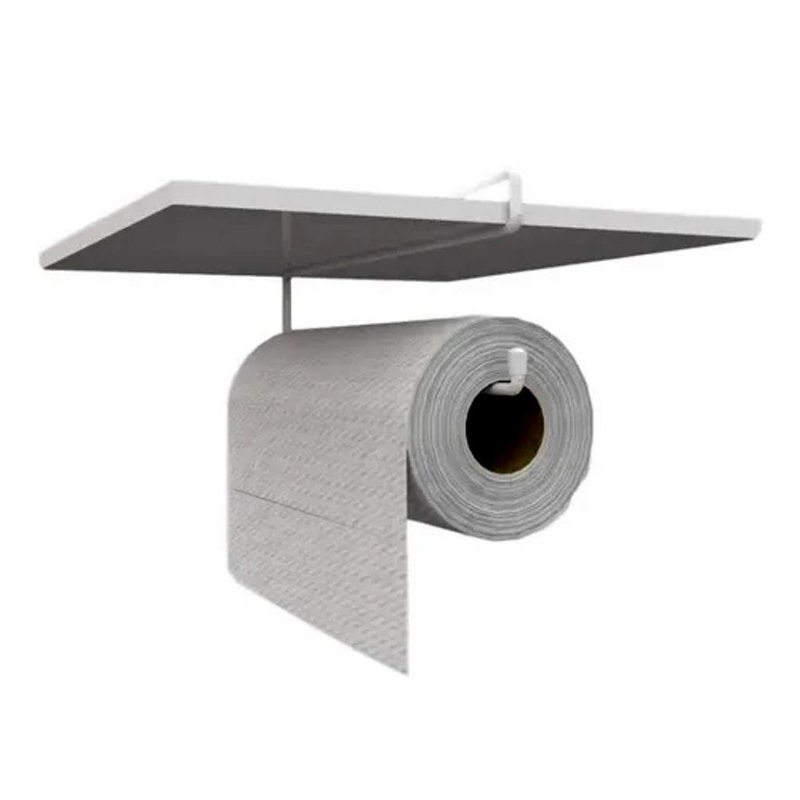 suporte suspenso para papel toalha em aco carbono branco