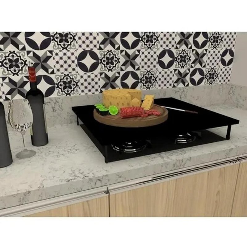 tampa para cooktop 4 bocas fischer consul electrolux preto