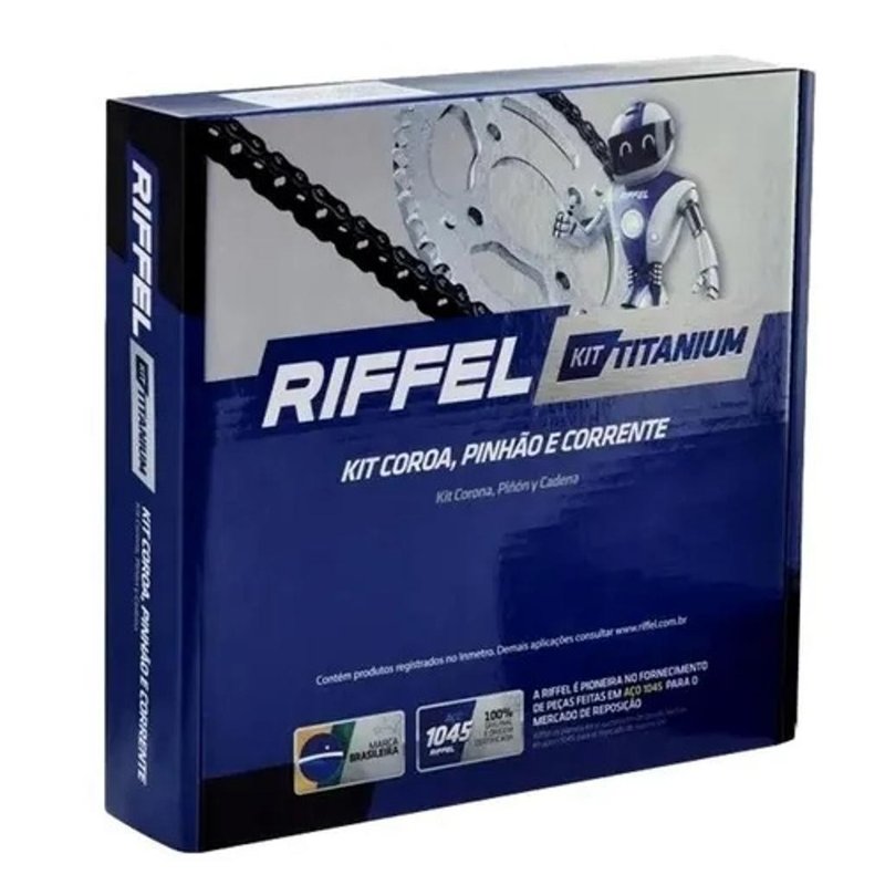 relacao transmissao honda biz 125 riffel titanium aco 1045
