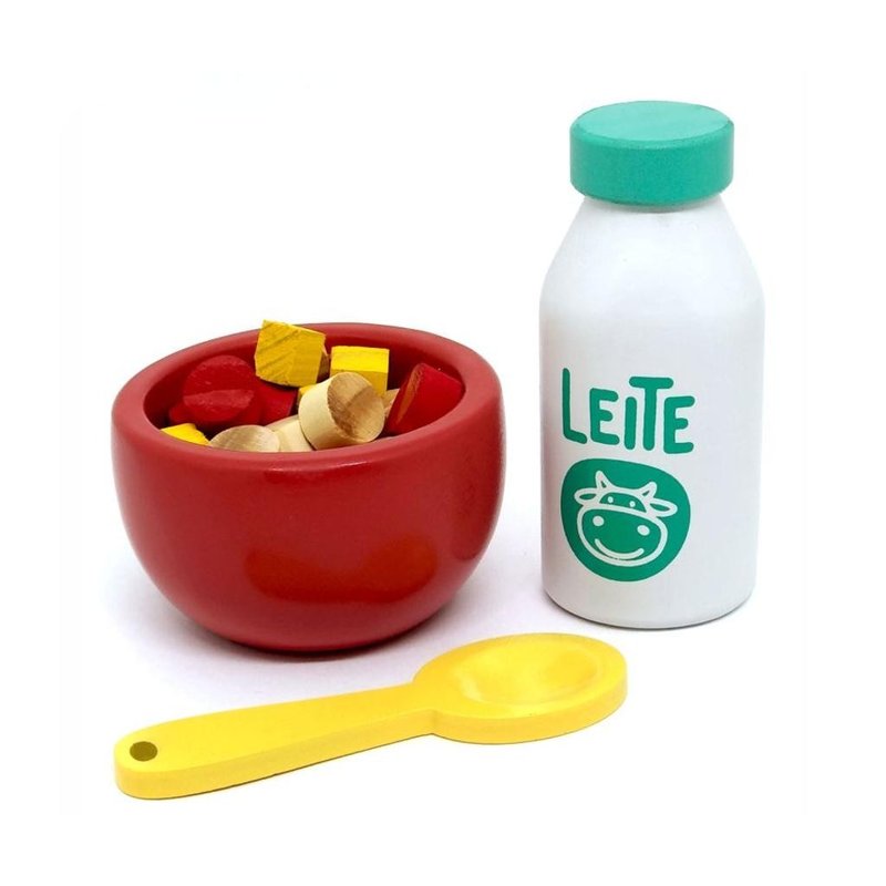 kit cereais cafe da manha brinquedo de madeira new art toys