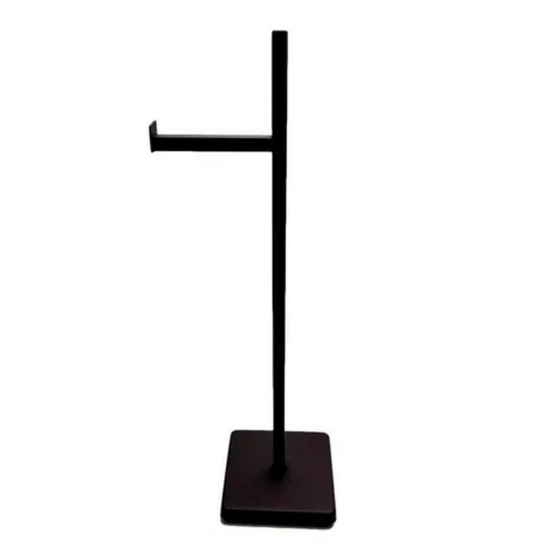 papeleira chao 1 papel higienico aco inox 304 preto luxo