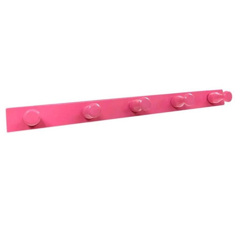 cabideiro em madeira para paredeporta fixo rosa 1