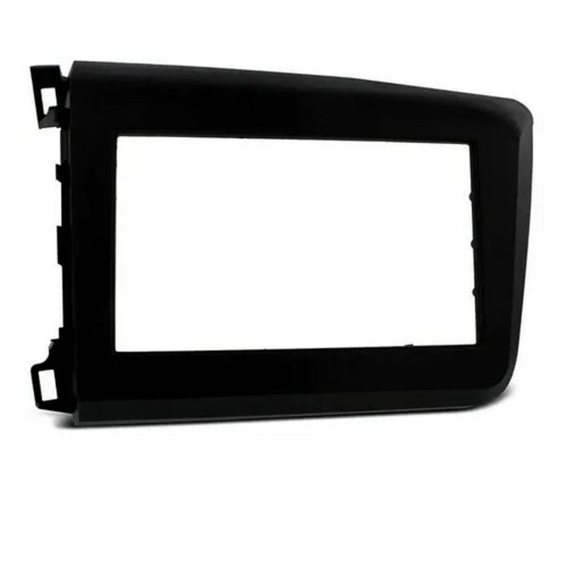 moldura painel 2 din honda civic 2012 2013 2014 preta
