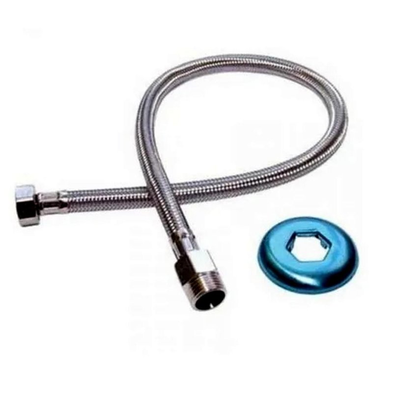 engate flexivel de aco inoxidavel macho x femea 12 40cm