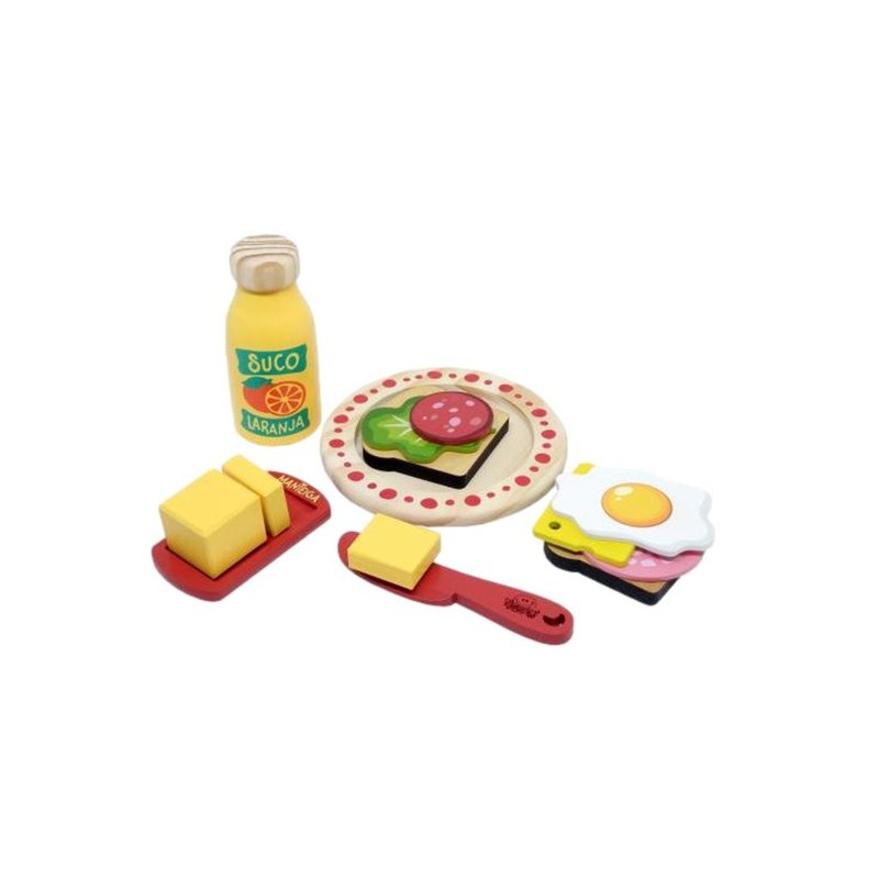 brinquedo de madeira comidinhas kit lanche