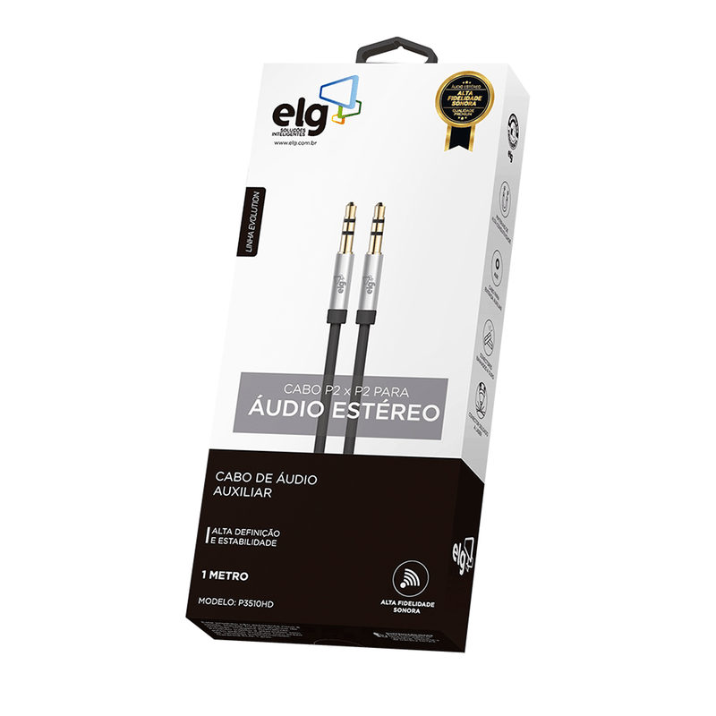 cabo audio p3510 p2 p2 estereo 1m 2
