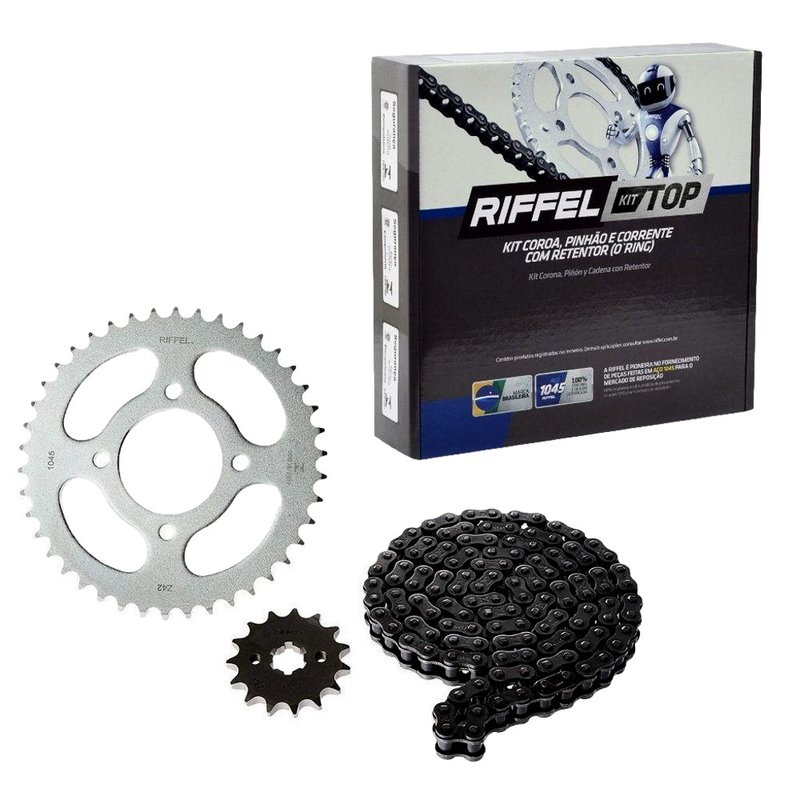 kit transmissao cg 150 titan c retentor relacao 1045 riffel 0