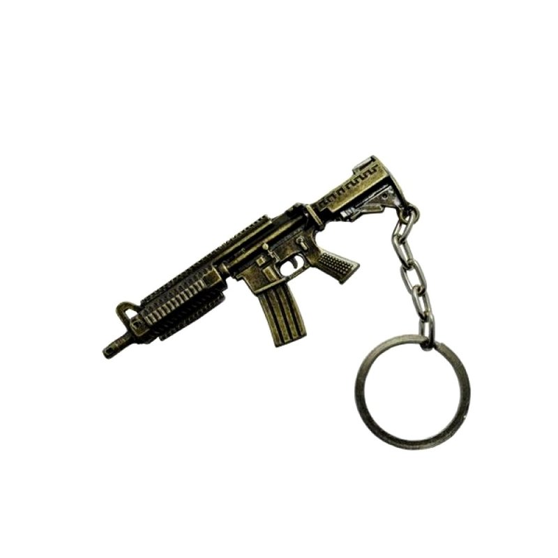 chaveiro metralhadora m4 ouro velho