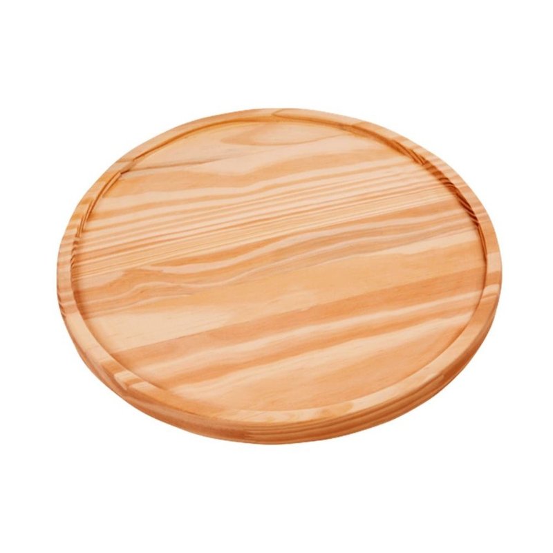 tabua de madeira redonda com rabaixe 38 x 2 5cm