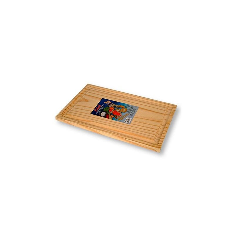 tabua retangular com canaleta 40 x 25 cm