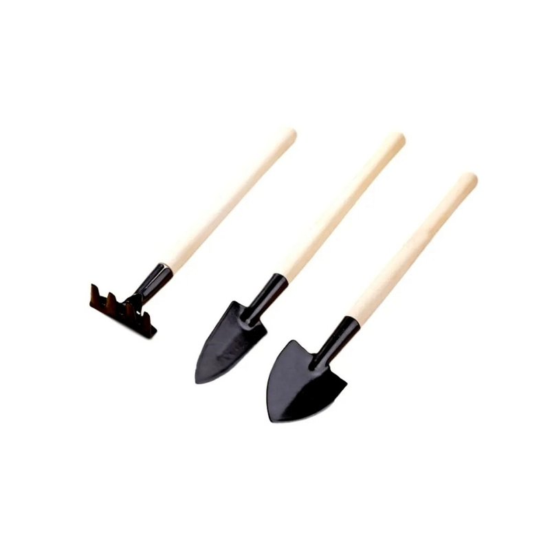 kit mini ferramentas para jardinagem 3 pecas