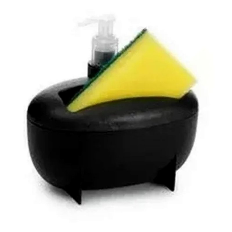 porta detergente e bucha preto