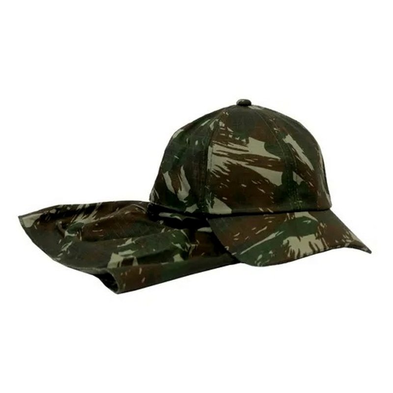 bone com protetor pescoco liso camuflado 2