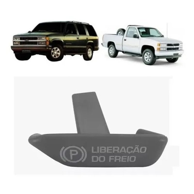 botao macaneta freio de mao silverado grand blazer cinza 4