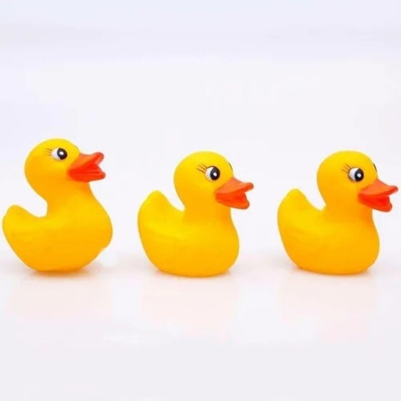 kit patinhos de borracha para banho e piscina com 3 filhotes 2