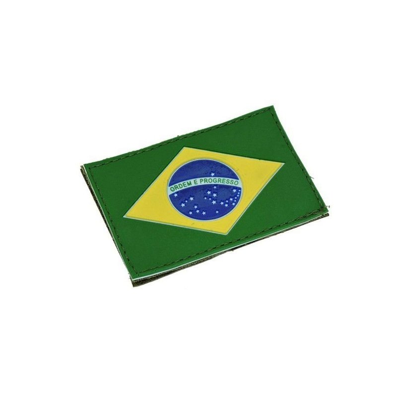 patch bandeira do brasil emborrachada verde