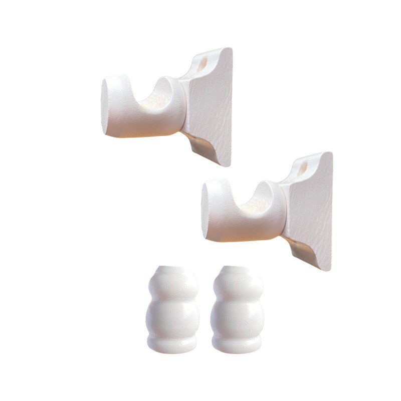 suporte varao cortina simples 19mm branco