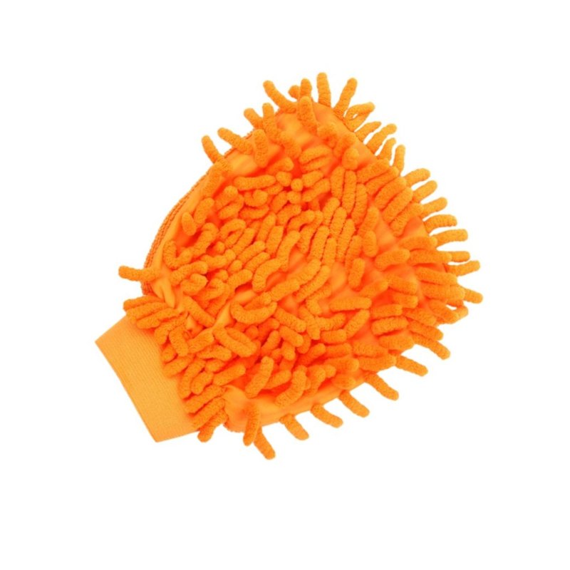 luva esfregao de microfibra laranja