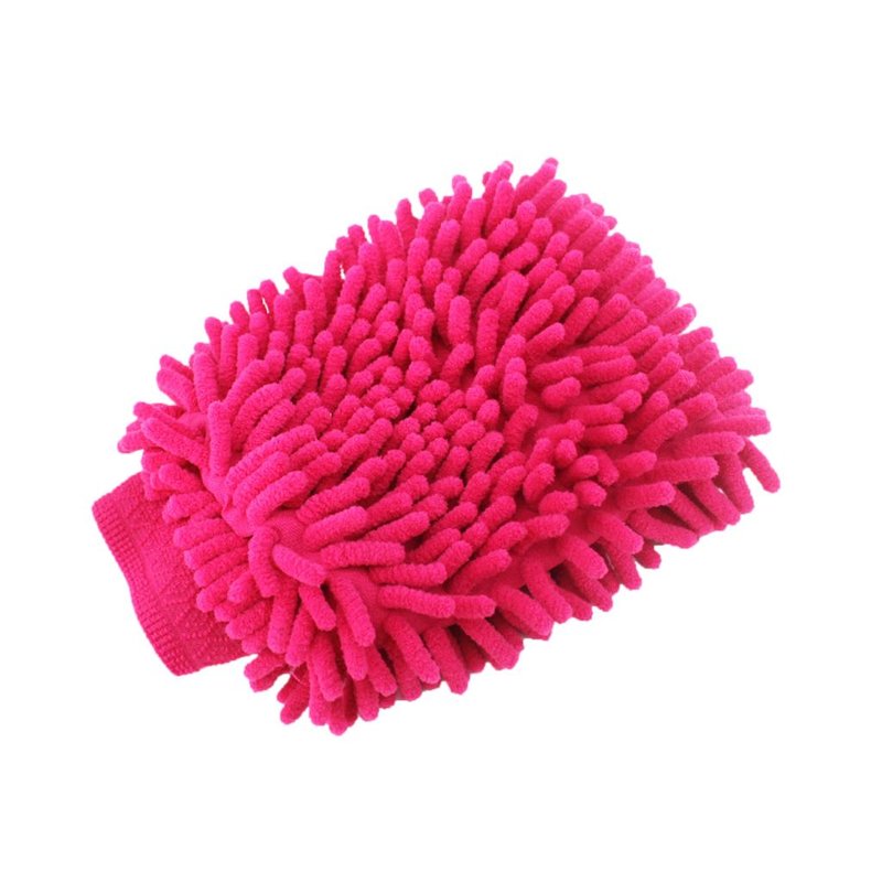 luva esfregao de microfibra rosa