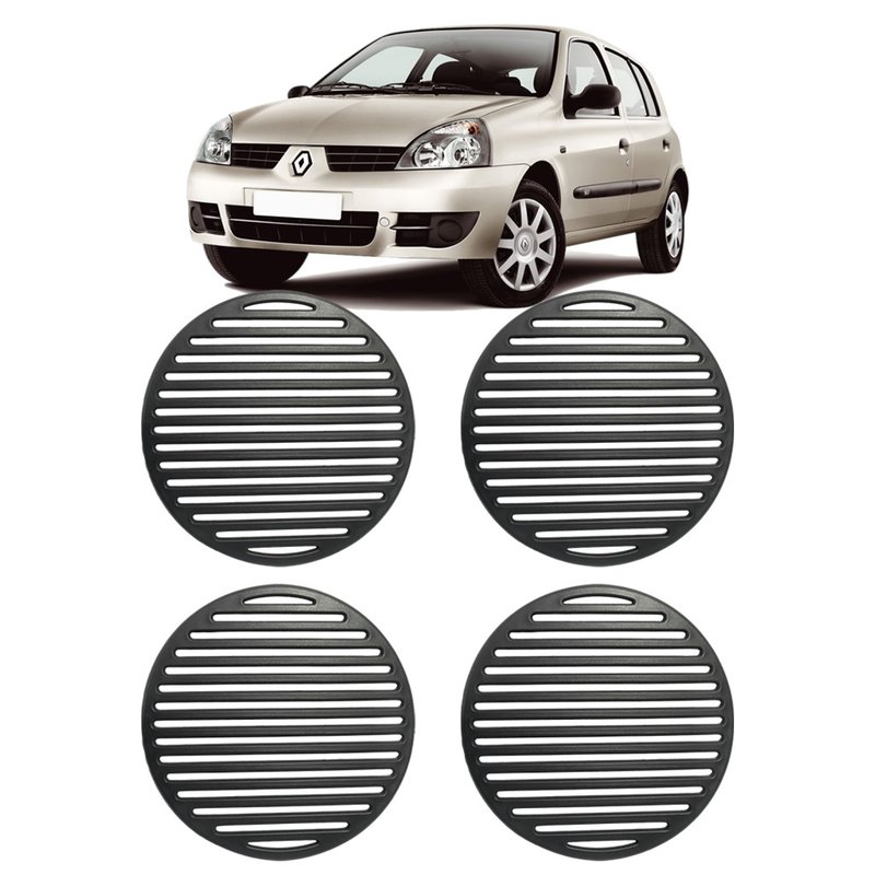 tela grade alto falante clio sedan hatch 4un cinza escuro