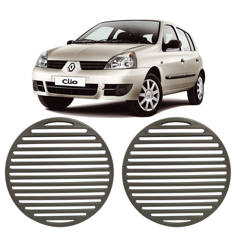 tela grade alto falante clio sedan hatch 2un cinza claro