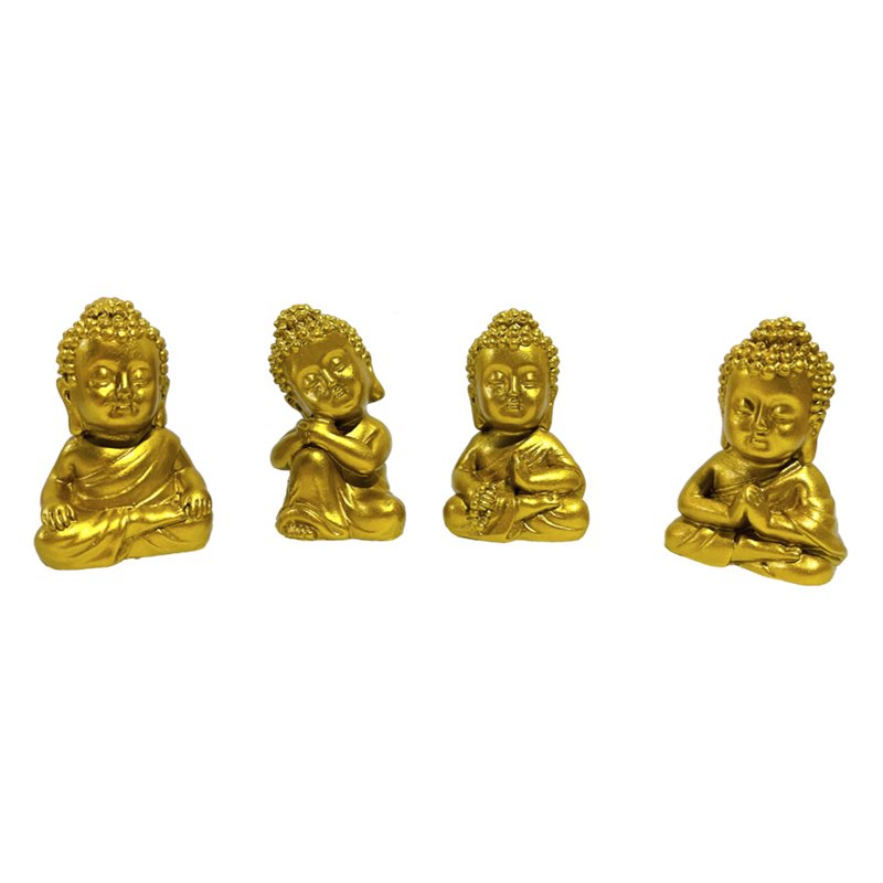 kit 4 enfeite mini buda decorativo kit 2