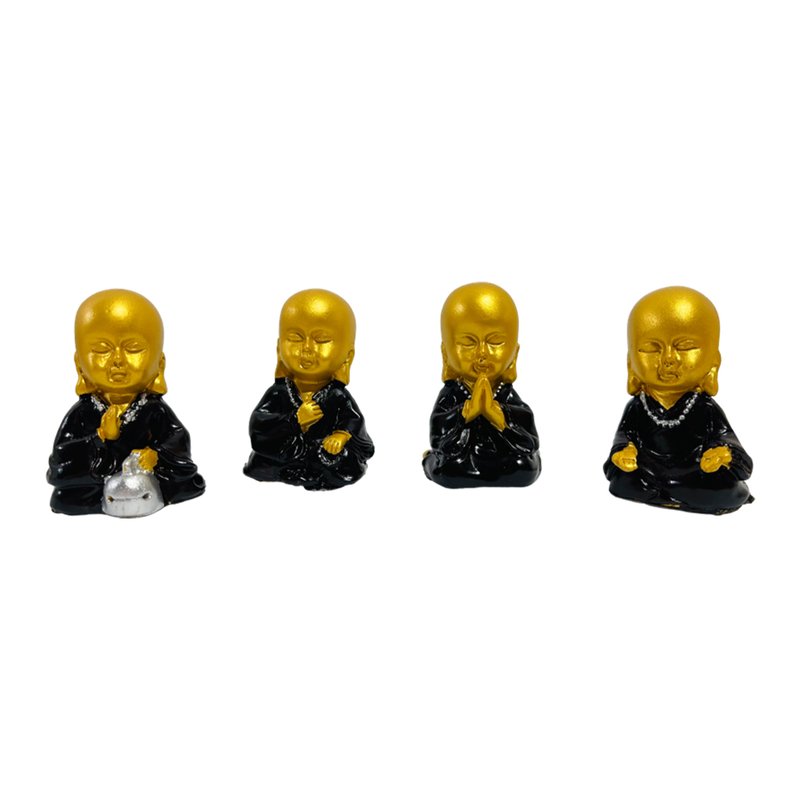 kit 4 enfeite mini buda decorativo kit 3