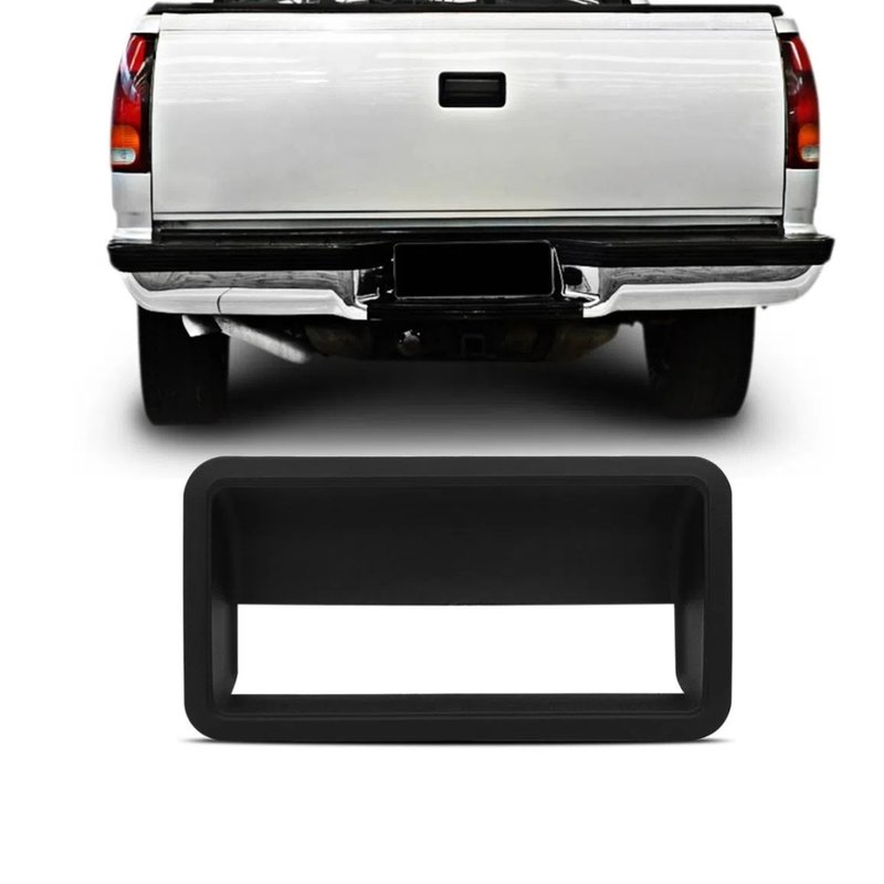 moldura macaneta tampa traseira silverado 9704 preto