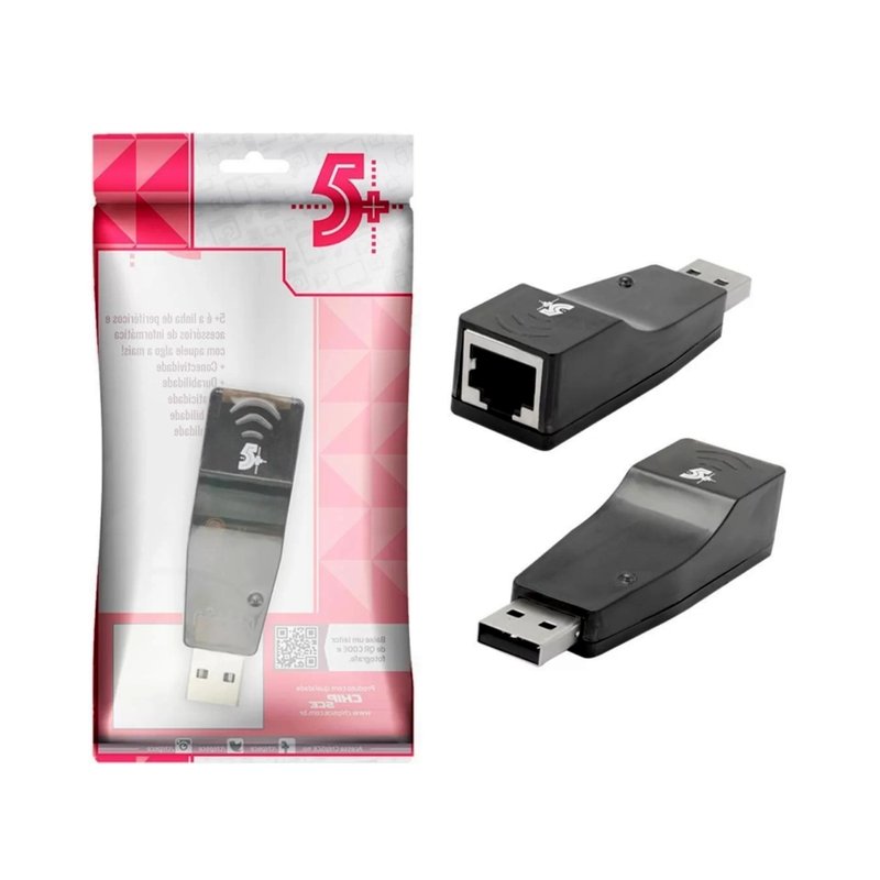adaptador usb 2 0 para rj45 10100mbps