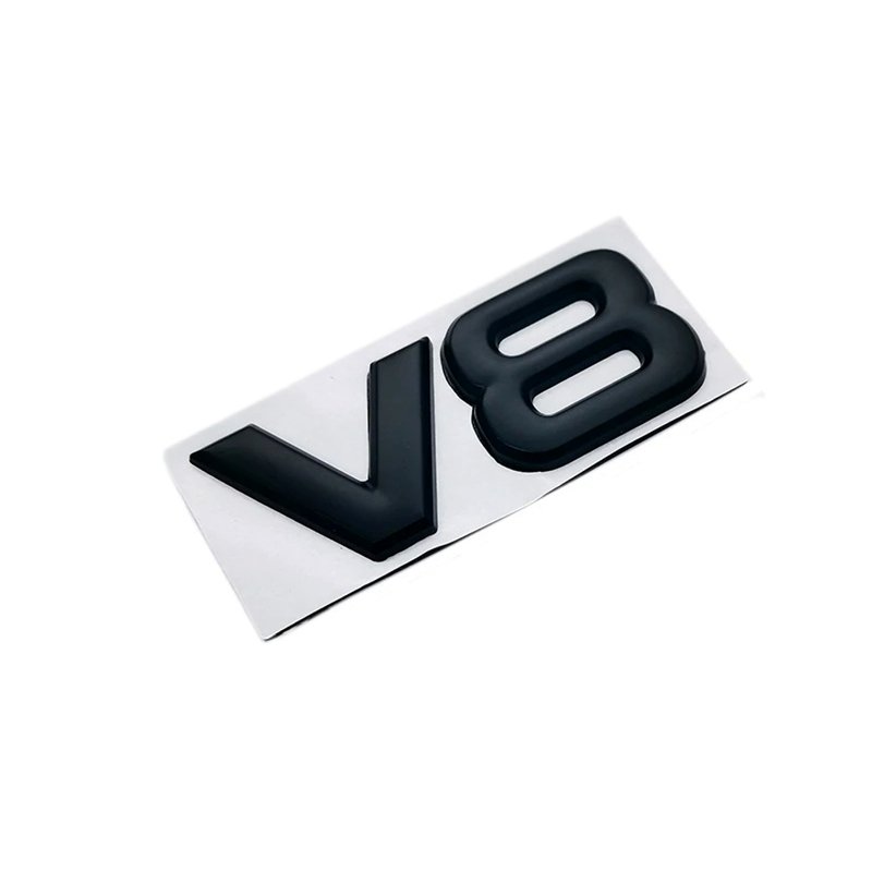 emblema metal v8 preto