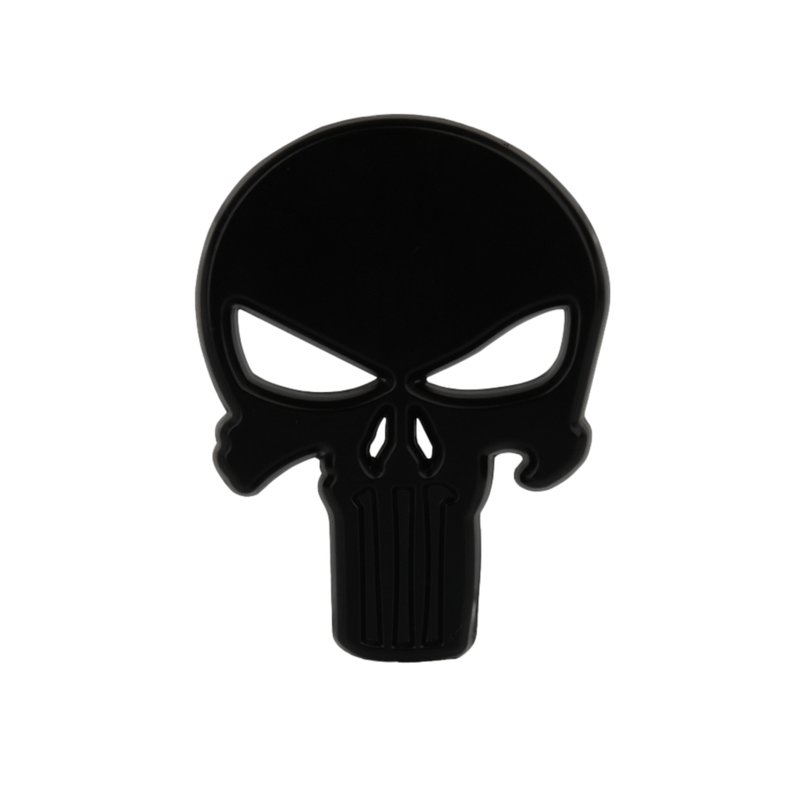 emblema metal skull caveira preto