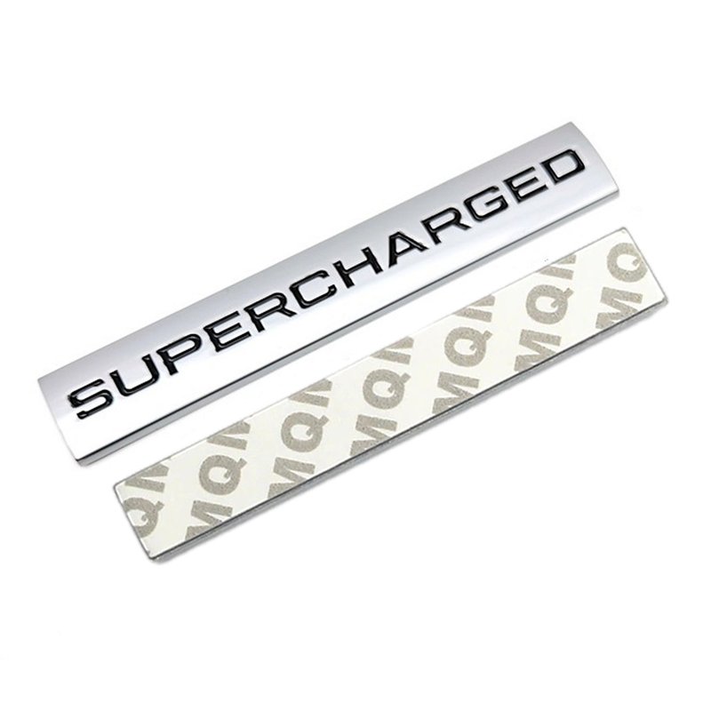 emblema metal supercharged pratapreto