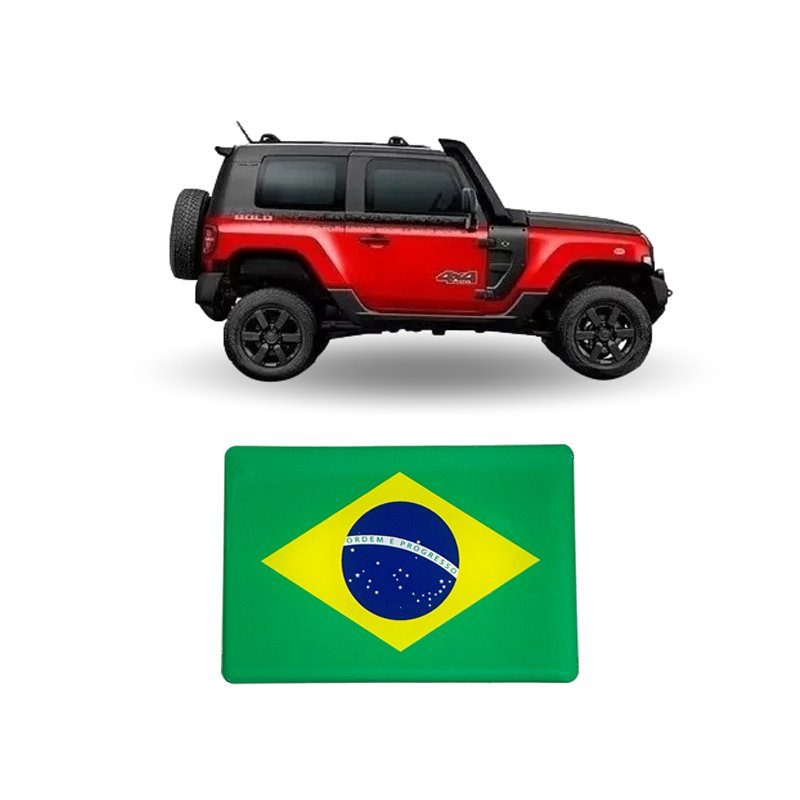 adesivo resinado bandeira brasil para troller