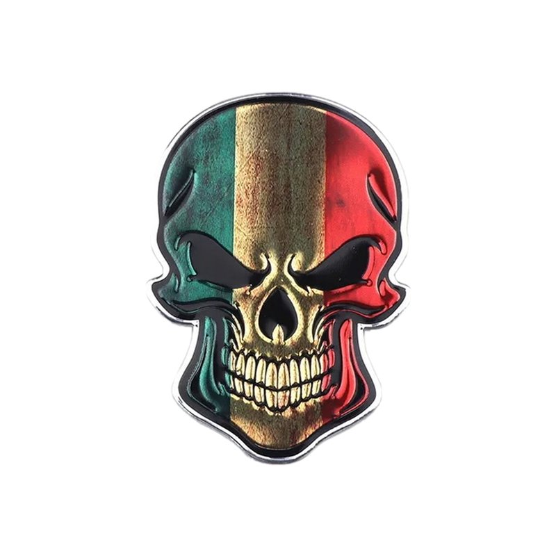 adesivo emblema caveira italia