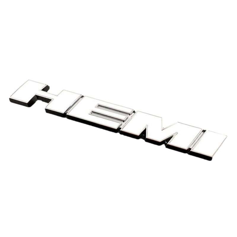 emblema hemi dodge branco gelo