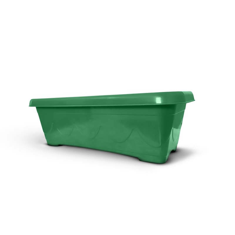 vaso floreira plastico retangular 50cm verde